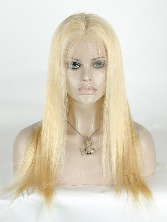 In Stock Brazilian Virgin Hair 18" Straight Color 613# Full Lace Wig FLW-04254